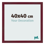 Cornice 40x40 cm Vino Rosso Spazzato MDF Bologna Davanti Dimensione | Yourdecoration.it