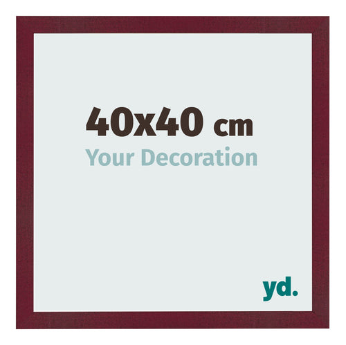 Cornice 40x40 cm Vino Rosso Spazzato MDF Bologna Davanti Dimensione | Yourdecoration.it