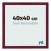Cornice 40x40 cm Vino Rosso Spazzato MDF Bologna Davanti Dimensione | Yourdecoration.it