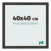 Cornice 40x40cm Antracite MDF Bologna Davanti Dimensione | Yourdecoration.it