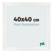 Cornice 40x40cm Bianco Vintage MDF Pisa Davanti Dimensione | Yourdecoration.it