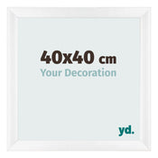 Cornice 40x40cm Bianco Vintage MDF Pisa Davanti Dimensione | Yourdecoration.it