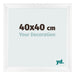Cornice 40x40cm Bianco Vintage MDF Pisa Davanti Dimensione | Yourdecoration.it