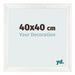 Cornice 40x40cm Bianco Vintage MDF Pisa Davanti Dimensione | Yourdecoration.it