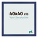 Cornice 40x40cm Blu Scuro Spazzato MDF Bologna Davanti Dimensione | Yourdecoration.it