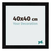 Cornice 40x40cm Nero Argento Lucido MDF Pisa Davanti Dimensione | Yourdecoration.it