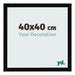 Cornice 40x40cm Nero Lucente MDF Bologna Davanti Dimensione | Yourdecoration.it