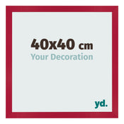 Cornice 40x40cm Rosso MDF Bologna Davanti Dimensione | Yourdecoration.it