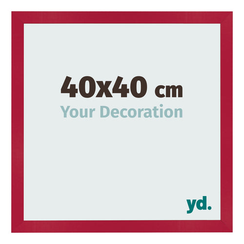 Cornice 40x40cm Rosso MDF Bologna Davanti Dimensione | Yourdecoration.it