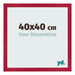 Cornice 40x40cm Rosso MDF Bologna Davanti Dimensione | Yourdecoration.it