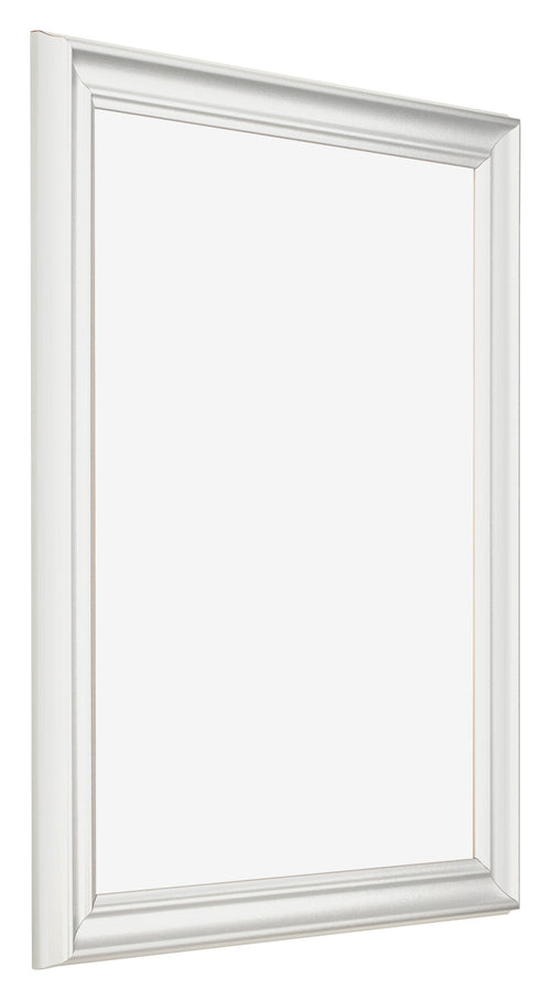 Cornice 40x45cm Bianco Spazzato MDF Lazio Davanti Obliquo | Yourdecoration.it