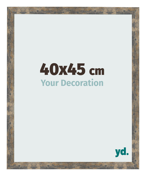 Cornice 40x45cm Blu Oro Fondente MDF Bologna Davanti Dimensione | Yourdecoration.it
