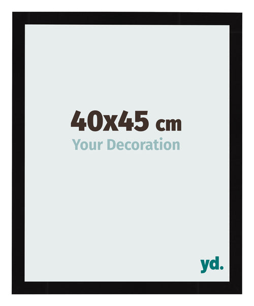 Cornice 40x45cm Nero Lucente MDF Bologna Davanti Dimensione | Yourdecoration.it