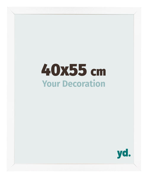 Cornice 40x55 cm Bianco Opaco MDF Bologna Davanti Dimensione | Yourdecoration.it