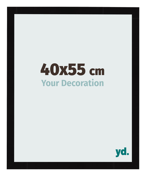 Cornice 40x55cm Nero Lucente MDF Bologna Davanti Dimensione | Yourdecoration.it