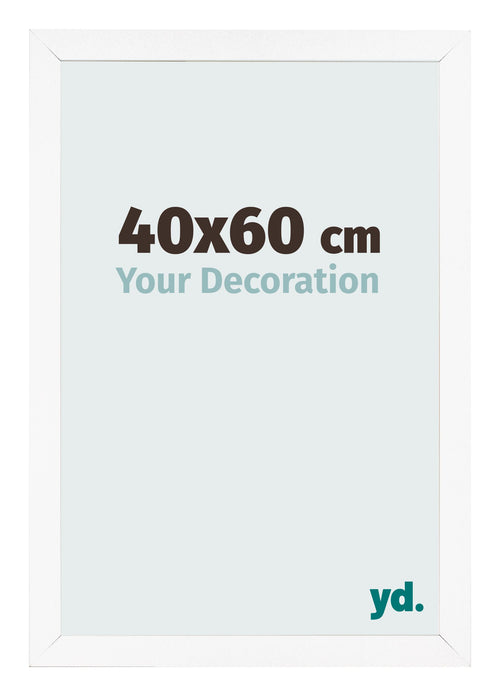 Cornice 40x60 cm Bianco Opaco MDF Bologna Davanti Dimensione | Yourdecoration.it