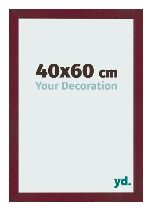 Cornice 40x60 cm Vino Rosso Spazzato MDF Bologna Davanti Dimensione | Yourdecoration.it