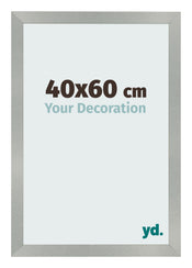 Cornice 40x60cm Alluminio Spazzolato MDF Bologna Davanti Dimensione | Yourdecoration.it