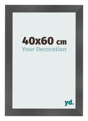 Cornice 40x60cm Nero Argento Lucido MDF Pisa Davanti Dimensione | Yourdecoration.it