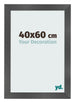 Cornice 40x60cm Nero Argento Lucido MDF Pisa Davanti Dimensione | Yourdecoration.it