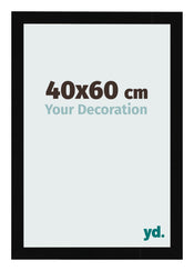 Cornice 40x60cm Nero Lucente MDF Bologna Davanti Dimensione | Yourdecoration.it