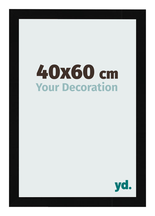 Cornice 40x60cm Nero Lucente MDF Bologna Davanti Dimensione | Yourdecoration.it