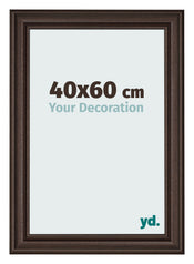 Cornice 40x60cm Quercia Scura MDF Lazio Davanti Dimensione | Yourdecoration.it
