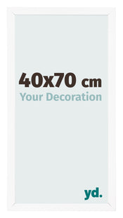 Cornice 40x70 cm Bianco Opaco MDF Bologna Davanti Dimensione | Yourdecoration.it