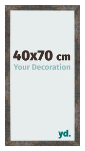 Cornice 40x70 cm Metallo Ossidato MDF Bologna Davanti Dimensione | Yourdecoration.it