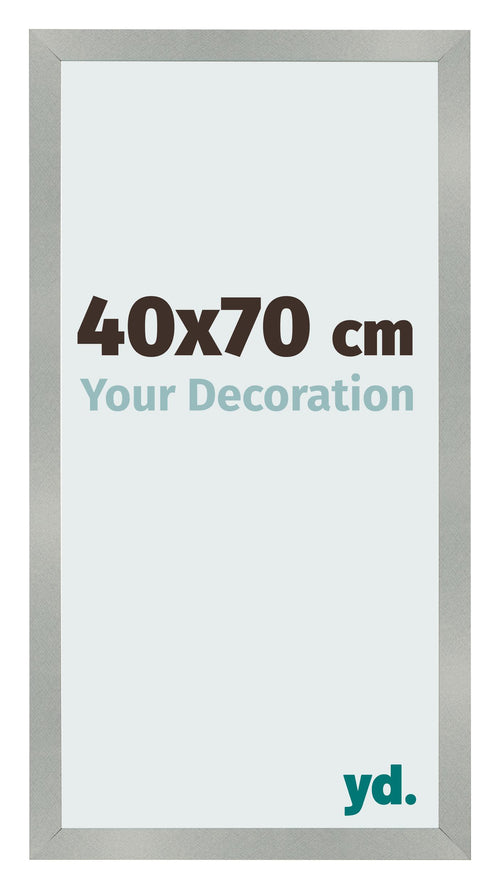 Cornice 40x70cm Alluminio Spazzolato MDF Bologna Davanti Dimensione | Yourdecoration.it
