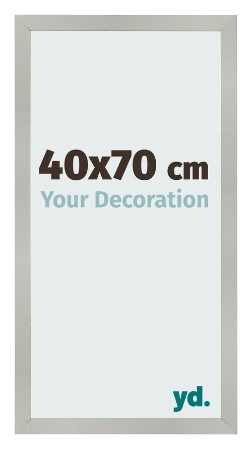 Cornice 40x70cm Argento Opaco MDF Bologna Davanti Dimensione | Yourdecoration.it
