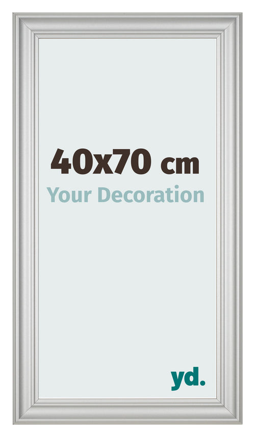 Cornice 40x70cm Argento Opaco MDF Lazio Davanti Dimensione | Yourdecoration.it