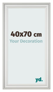 Cornice 40x70cm Bianco Spazzato MDF Lazio Davanti Dimensione | Yourdecoration.it