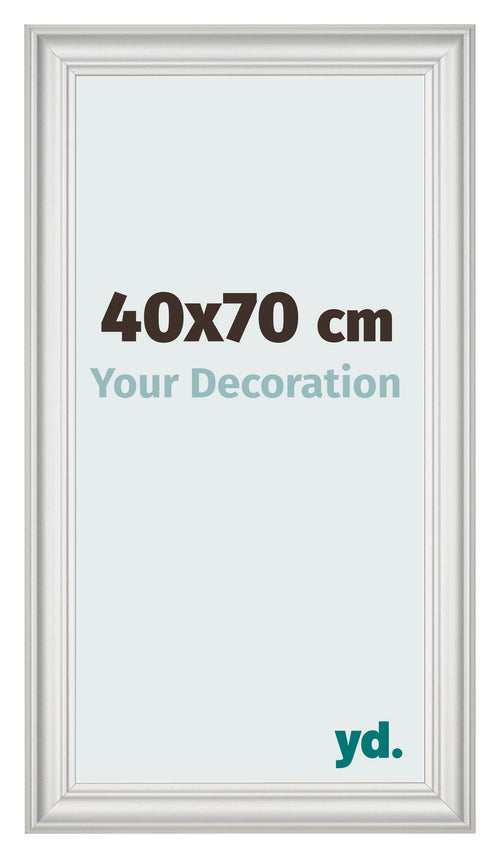 Cornice 40x70cm Bianco Spazzato MDF Lazio Davanti Dimensione | Yourdecoration.it