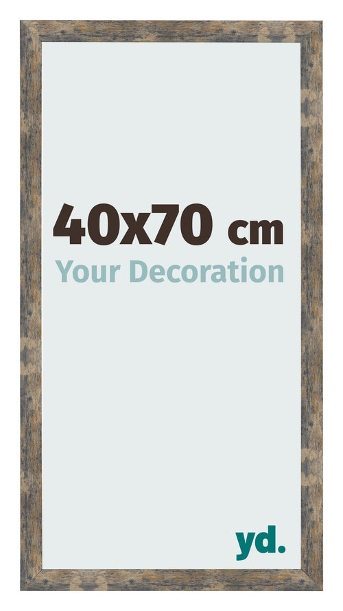 Cornice 40x70cm Blu Oro Fondente MDF Bologna Davanti Dimensione | Yourdecoration.it