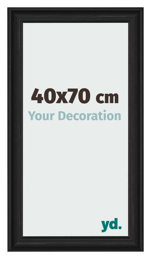 Cornice 40x70cm Grana Di Legno Nero MDF Lazio Davanti Dimensione | Yourdecoration.it