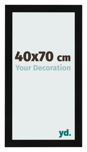 Cornice 40x70cm Nero Argento Lucido MDF Pisa Davanti Dimensione | Yourdecoration.it