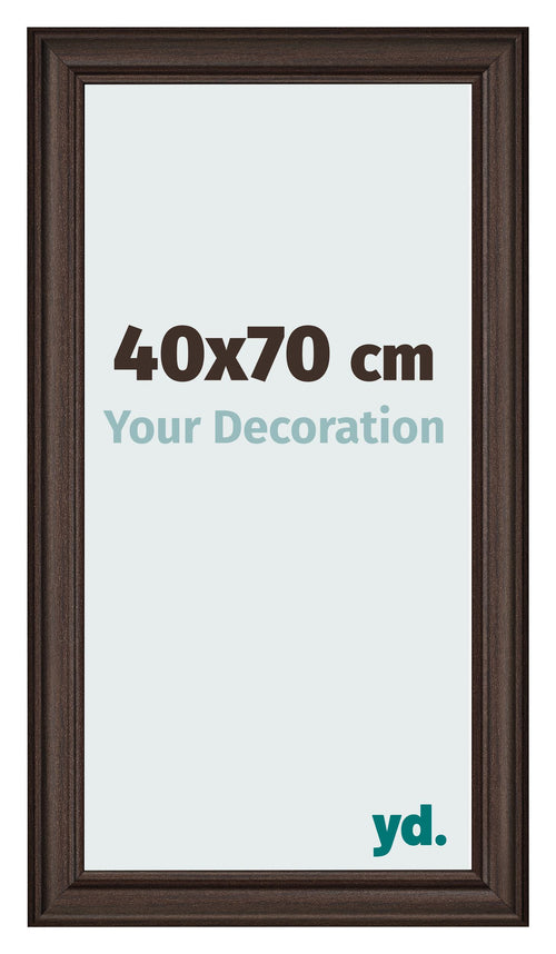 Cornice 40x70cm Quercia Scura MDF Lazio Davanti Dimensione | Yourdecoration.it