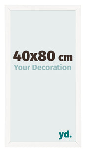 Cornice 40x80 cm Bianco Lucente MDF Bologna Davanti Dimensione | Yourdecoration.it