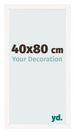 Cornice 40x80 cm Bianco Lucente MDF Bologna Davanti Dimensione | Yourdecoration.it
