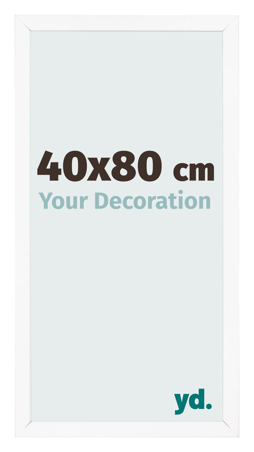 Cornice 40x80 cm Bianco Opaco MDF Bologna Davanti Dimensione | Yourdecoration.it