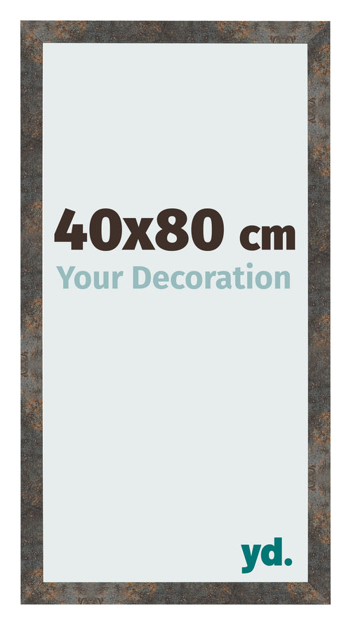 Cornice 40x80 cm Metallo Ossidato MDF Bologna Davanti Dimensione | Yourdecoration.it