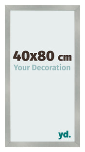 Cornice 40x80cm Alluminio Spazzolato MDF Bologna Davanti Dimensione | Yourdecoration.it