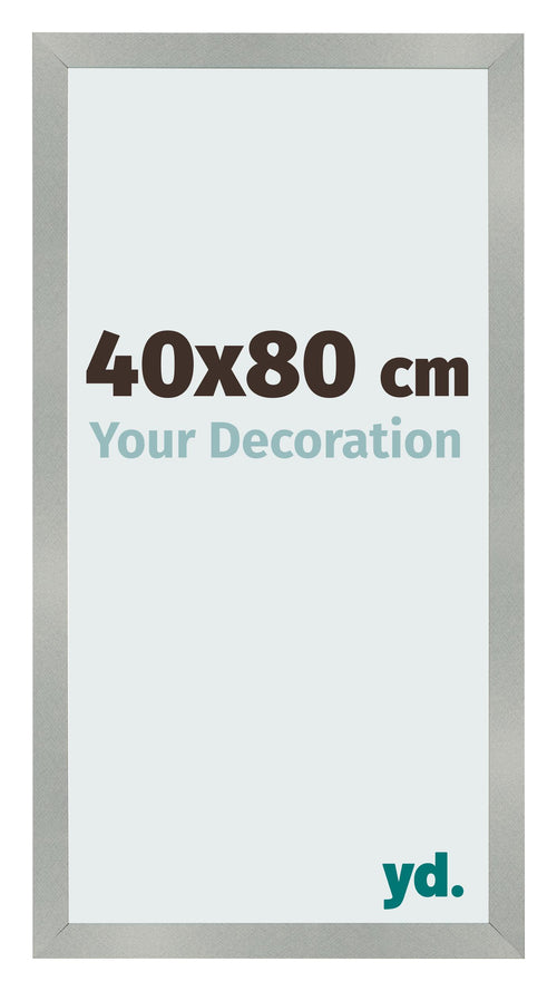 Cornice 40x80cm Alluminio Spazzolato MDF Bologna Davanti Dimensione | Yourdecoration.it