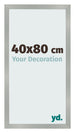 Cornice 40x80cm Alluminio Spazzolato MDF Bologna Davanti Dimensione | Yourdecoration.it
