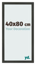 Cornice 40x80cm Antracite MDF Bologna Davanti Dimensione | Yourdecoration.it