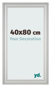 Cornice 40x80cm Argento Opaco MDF Lazio Davanti Dimensione | Yourdecoration.it