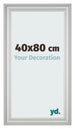 Cornice 40x80cm Argento Opaco MDF Lazio Davanti Dimensione | Yourdecoration.it