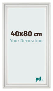 Cornice 40x80cm Bianco Spazzato MDF Lazio Davanti Dimensione | Yourdecoration.it