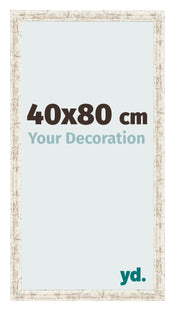 Cornice 40x80cm Bianco Vintage MDF Bologna Davanti Dimensione | Yourdecoration.it